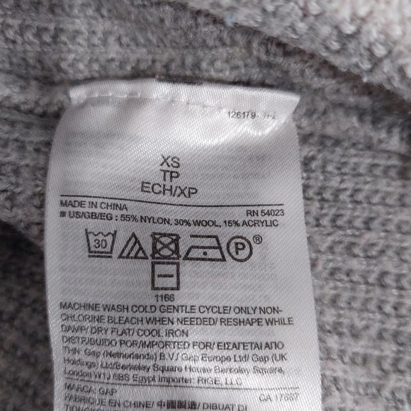 GAP Striped V Neck Wool Blend Sweater (Size XS, Oversized) - Picture 4 of 7